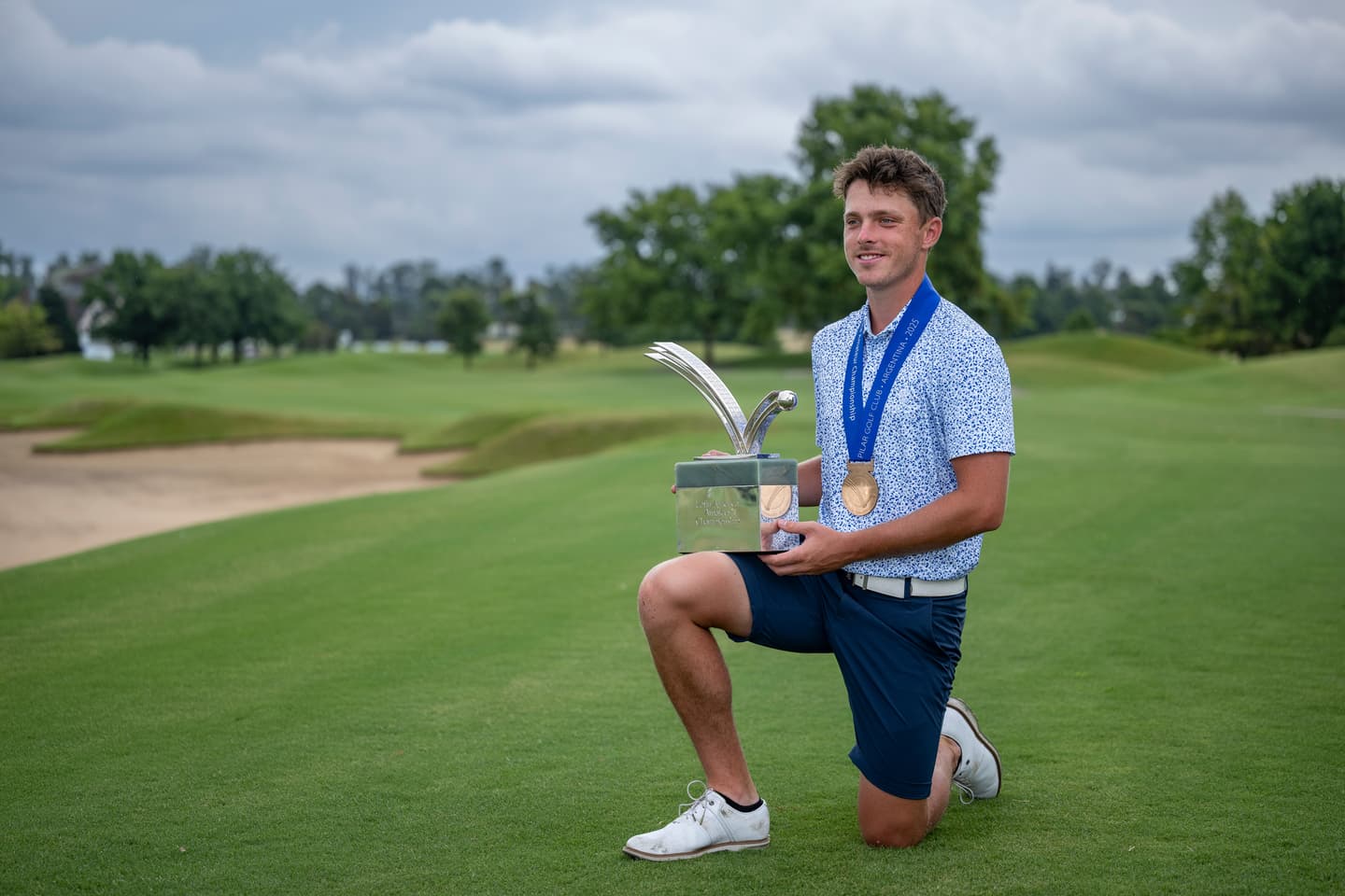 Justin Hastings of The Cayman Islands, winner of the 2025 Latin America Amateur Championship